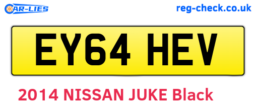 EY64HEV are the vehicle registration plates.