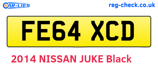 FE64XCD are the vehicle registration plates.