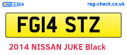 FG14STZ are the vehicle registration plates.