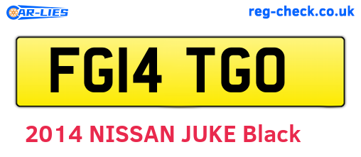 FG14TGO are the vehicle registration plates.
