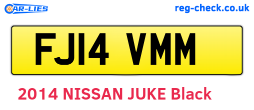 FJ14VMM are the vehicle registration plates.