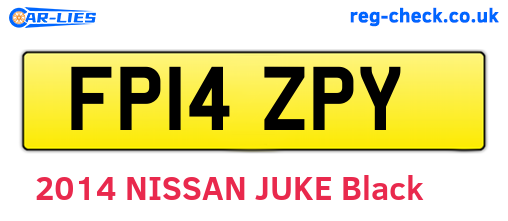 FP14ZPY are the vehicle registration plates.