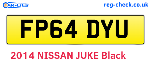 FP64DYU are the vehicle registration plates.
