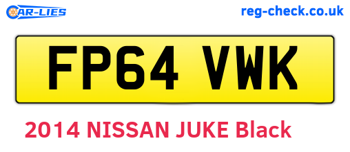 FP64VWK are the vehicle registration plates.