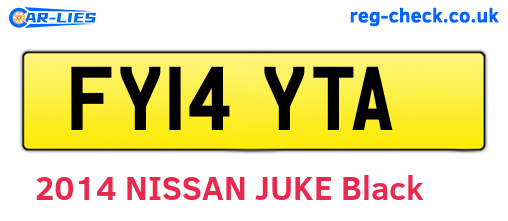 FY14YTA are the vehicle registration plates.