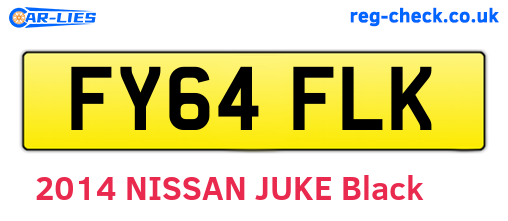 FY64FLK are the vehicle registration plates.