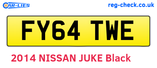 FY64TWE are the vehicle registration plates.