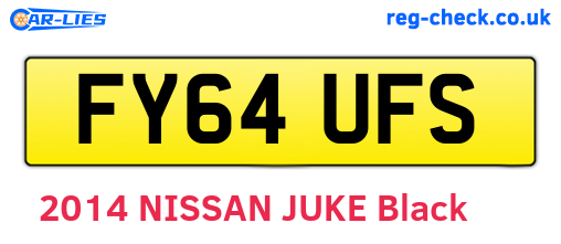 FY64UFS are the vehicle registration plates.
