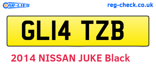 GL14TZB are the vehicle registration plates.
