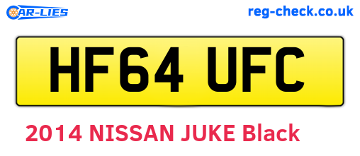HF64UFC are the vehicle registration plates.
