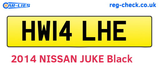 HW14LHE are the vehicle registration plates.