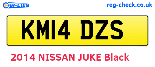 KM14DZS are the vehicle registration plates.