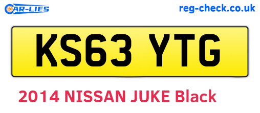 KS63YTG are the vehicle registration plates.