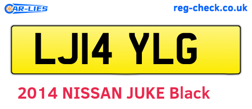 LJ14YLG are the vehicle registration plates.