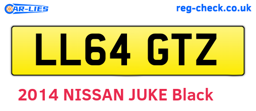 LL64GTZ are the vehicle registration plates.