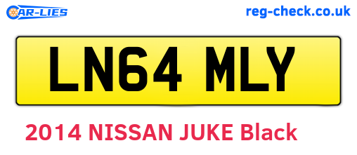 LN64MLY are the vehicle registration plates.