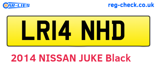 LR14NHD are the vehicle registration plates.