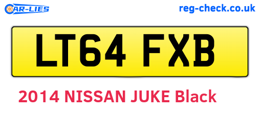 LT64FXB are the vehicle registration plates.