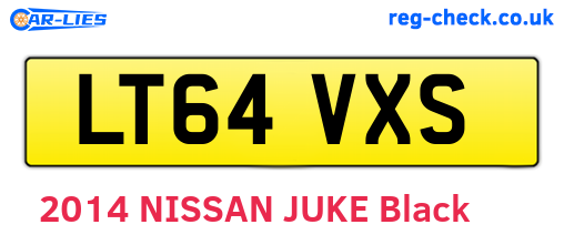 LT64VXS are the vehicle registration plates.
