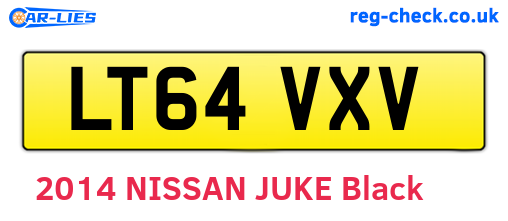 LT64VXV are the vehicle registration plates.
