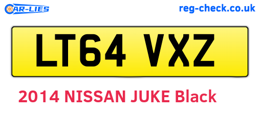 LT64VXZ are the vehicle registration plates.