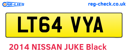 LT64VYA are the vehicle registration plates.
