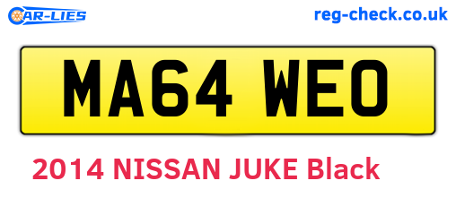 MA64WEO are the vehicle registration plates.