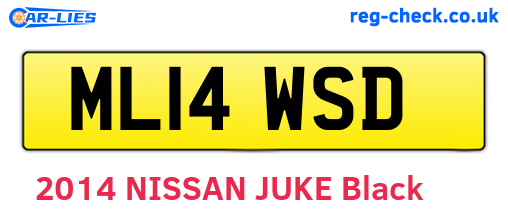 ML14WSD are the vehicle registration plates.