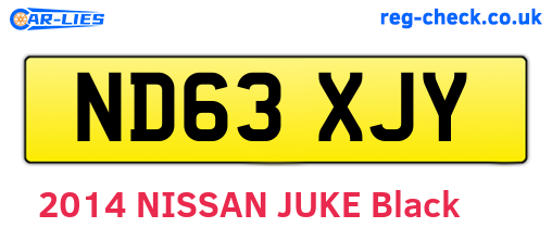 ND63XJY are the vehicle registration plates.