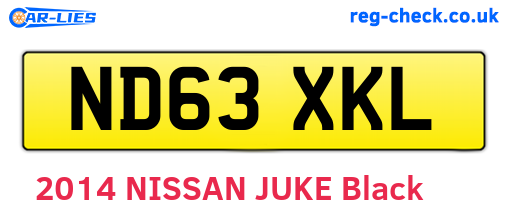 ND63XKL are the vehicle registration plates.