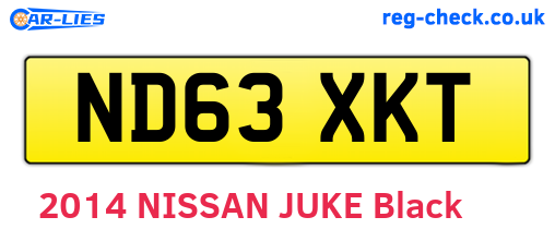 ND63XKT are the vehicle registration plates.