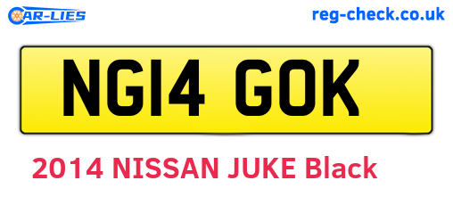 NG14GOK are the vehicle registration plates.