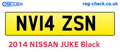 NV14ZSN are the vehicle registration plates.
