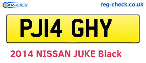 PJ14GHY are the vehicle registration plates.
