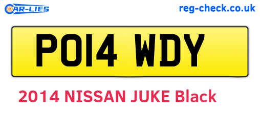 PO14WDY are the vehicle registration plates.