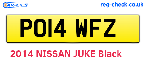 PO14WFZ are the vehicle registration plates.