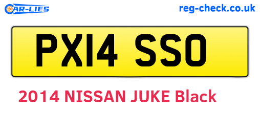 PX14SSO are the vehicle registration plates.