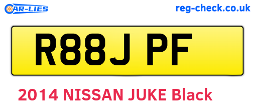 R88JPF are the vehicle registration plates.