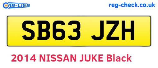 SB63JZH are the vehicle registration plates.