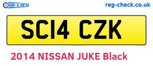 SC14CZK are the vehicle registration plates.
