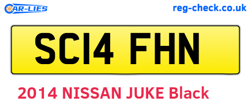 SC14FHN are the vehicle registration plates.