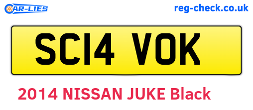 SC14VOK are the vehicle registration plates.