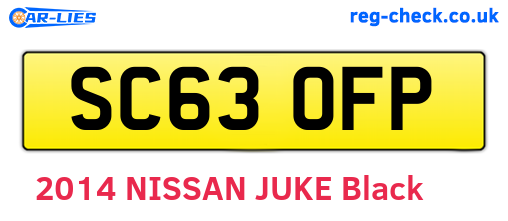 SC63OFP are the vehicle registration plates.