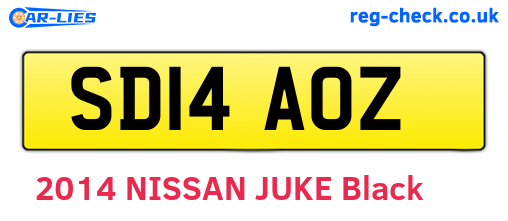 SD14AOZ are the vehicle registration plates.