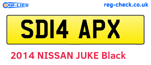 SD14APX are the vehicle registration plates.