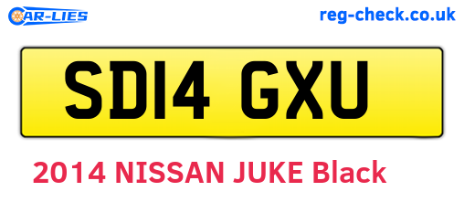 SD14GXU are the vehicle registration plates.