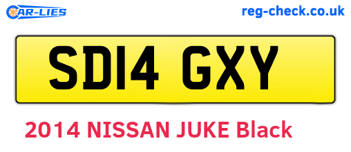 SD14GXY are the vehicle registration plates.