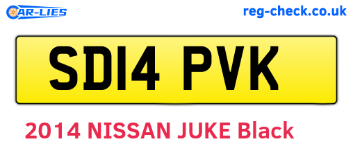 SD14PVK are the vehicle registration plates.
