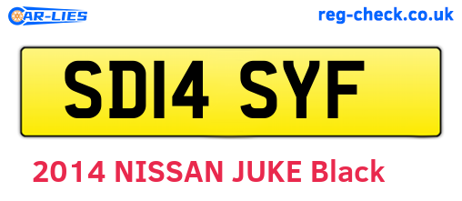 SD14SYF are the vehicle registration plates.