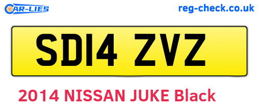 SD14ZVZ are the vehicle registration plates.